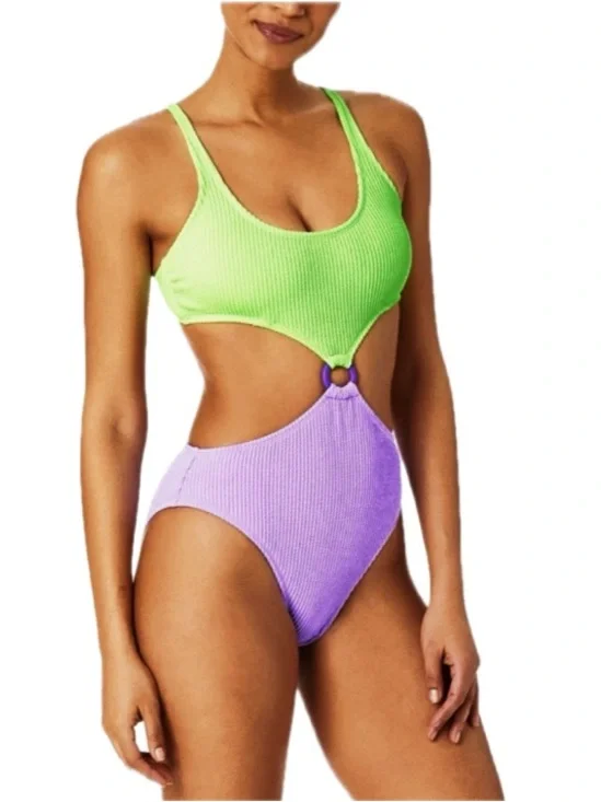 SALT + COVE Colorblocked One-Piece
Monokini Women’s Juniors’ Size XL - Picture 3 of 8